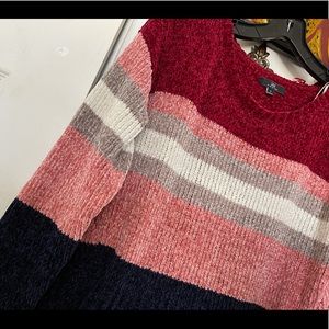 Heap Collar Buttons Long Sleeve Knit Pullover